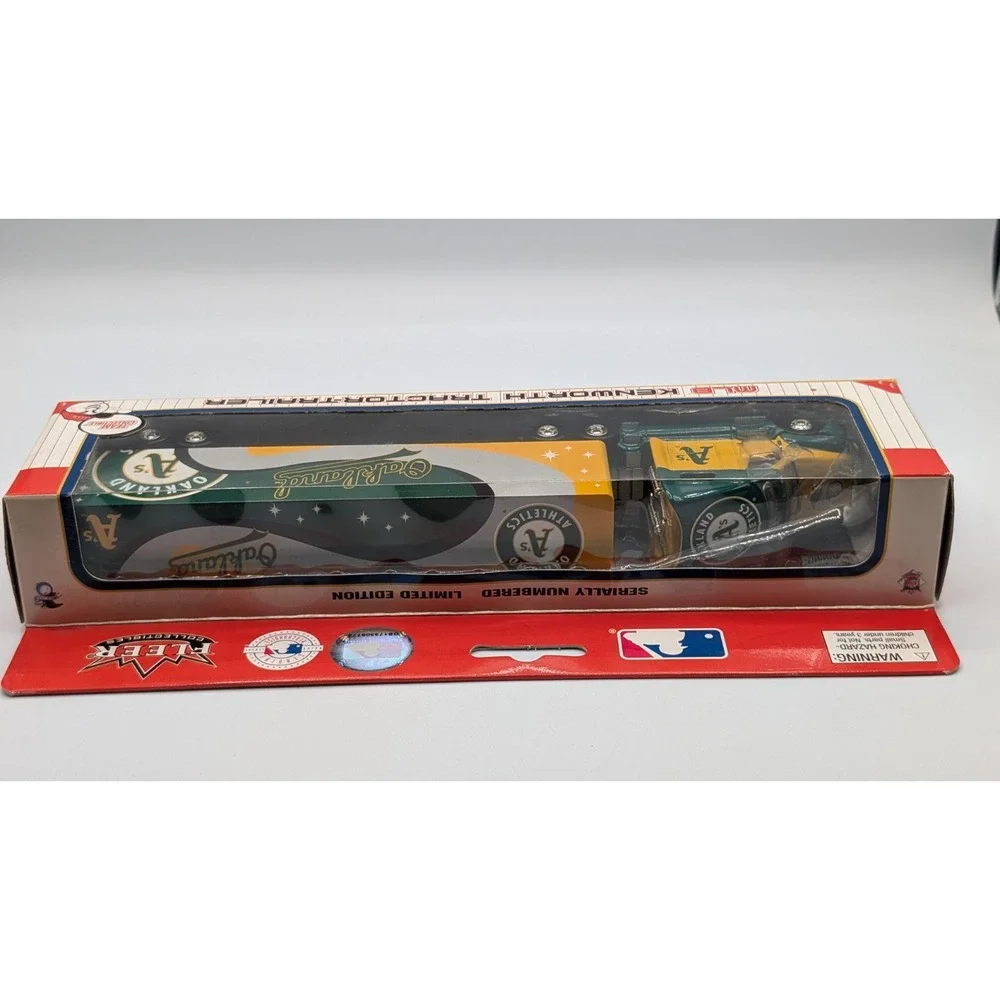 2004 Oakland A's Fleer Collectibles 1:80 scale diecast Kenworth tractor-trailer